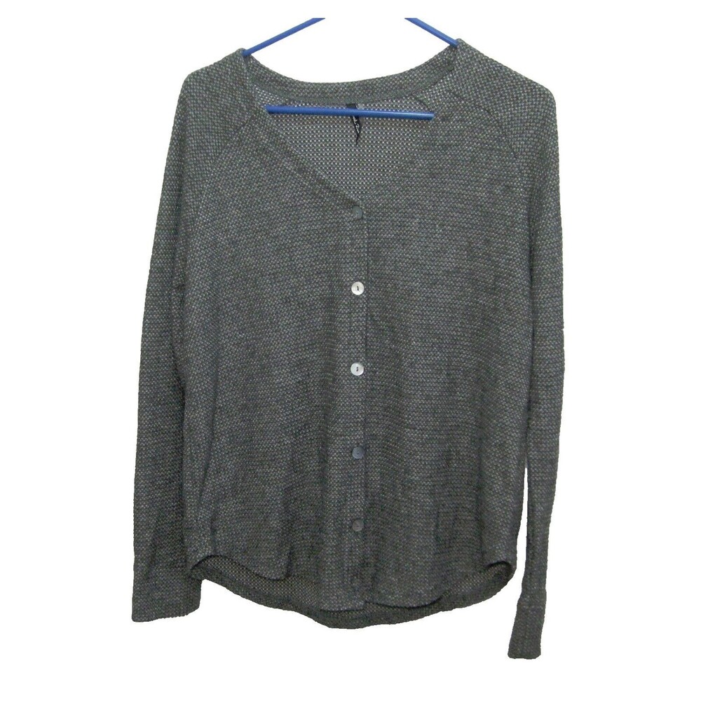 NORTH RIVER Women's (Size Medium) Gray Button Front Cardigan Sweater Top